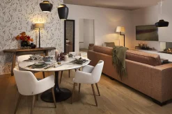 Tables A Manger^Flamant Aboah, Table A Manger, Ronde, Marbre Blanc, 145 Cm