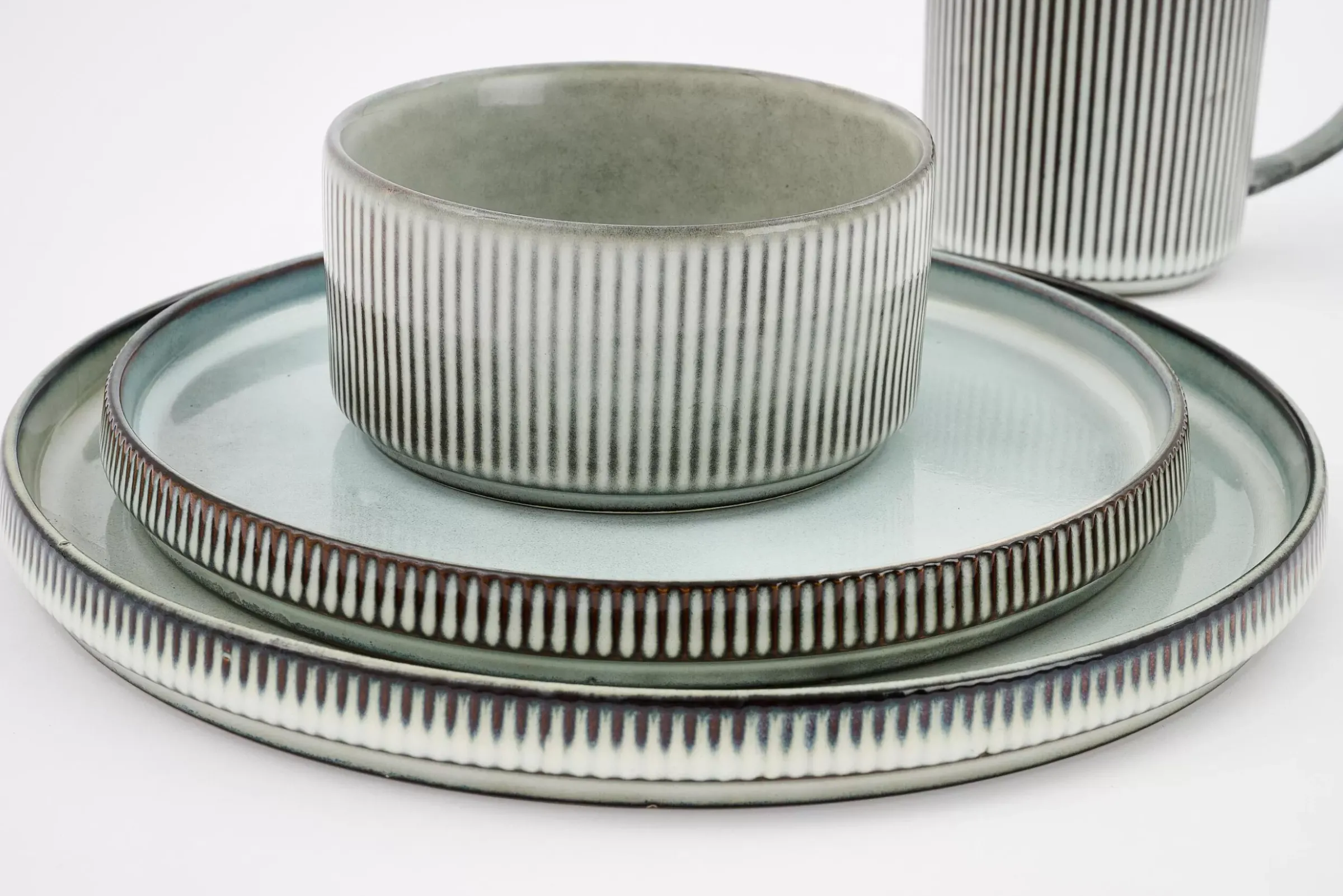 Assiettes, Plats Et Bols^Flamant Architecto, Assiette, Ceramique, Gris, 20,5Cm