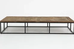 Table A Cafe^Flamant Archy, Table Basse, Rectangulaire, Bois Et Metal