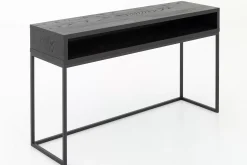 Table A Cafe^Flamant Armand, Table Console, Chene Noir Et Metal