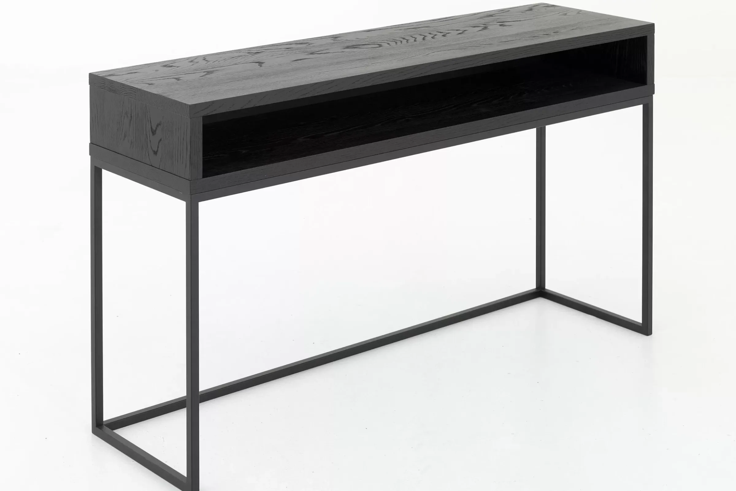 Table A Cafe^Flamant Armand, Table Console, Chene Noir Et Metal
