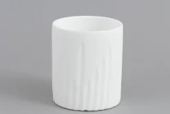 Décoration^Flamant Ayla, Vase, Verre, Blanc, O8X9,5H