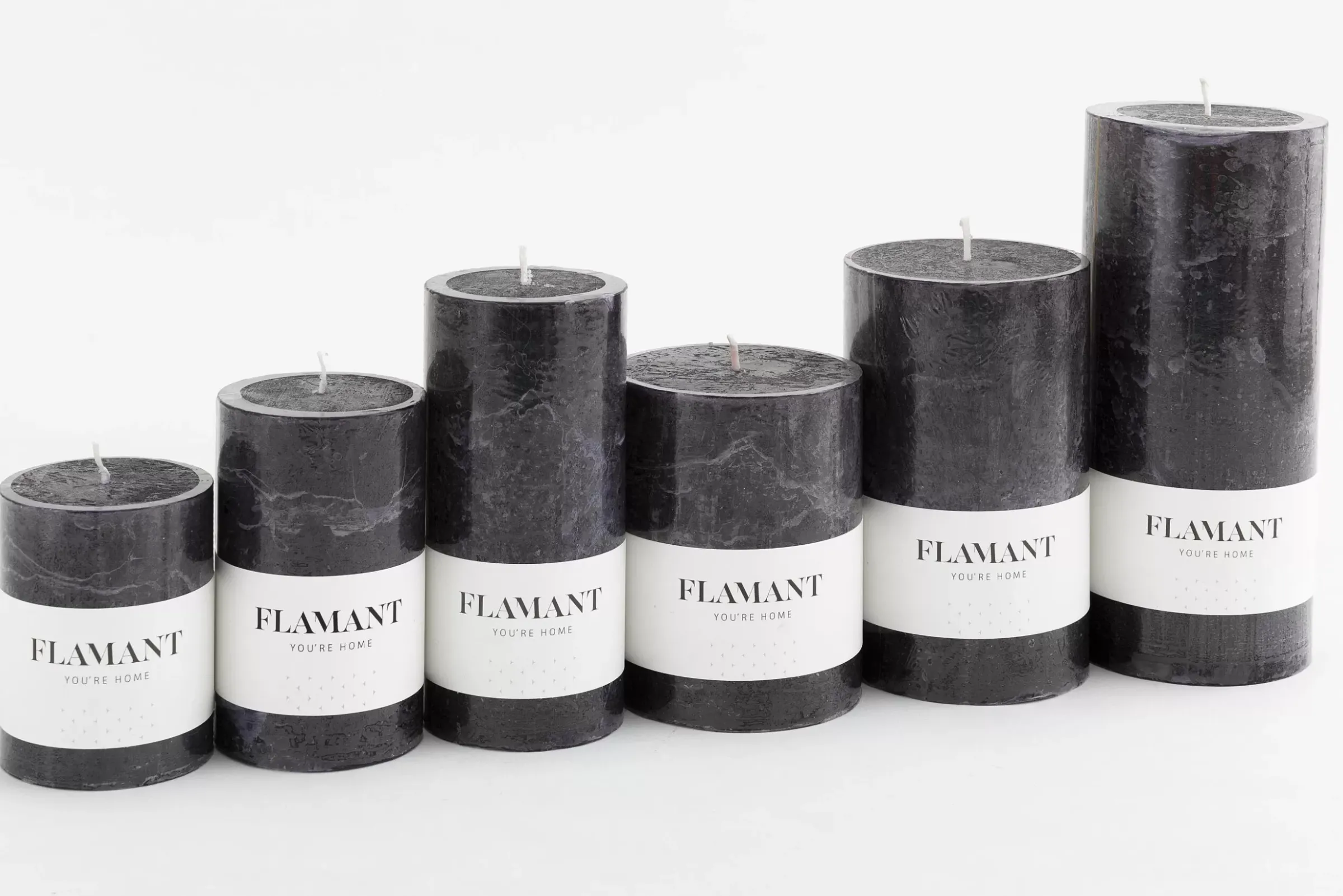 Décoration^Flamant Beth, Bougie, Couleur Noir, 7X11,5Cm