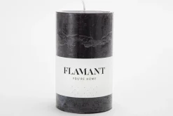 Décoration^Flamant Beth, Bougie, Couleur Noir, 7X11,5Cm