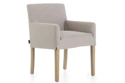 Chaises^Flamant Billy, Fauteuil, Bouleau, Lin Blanc Casse