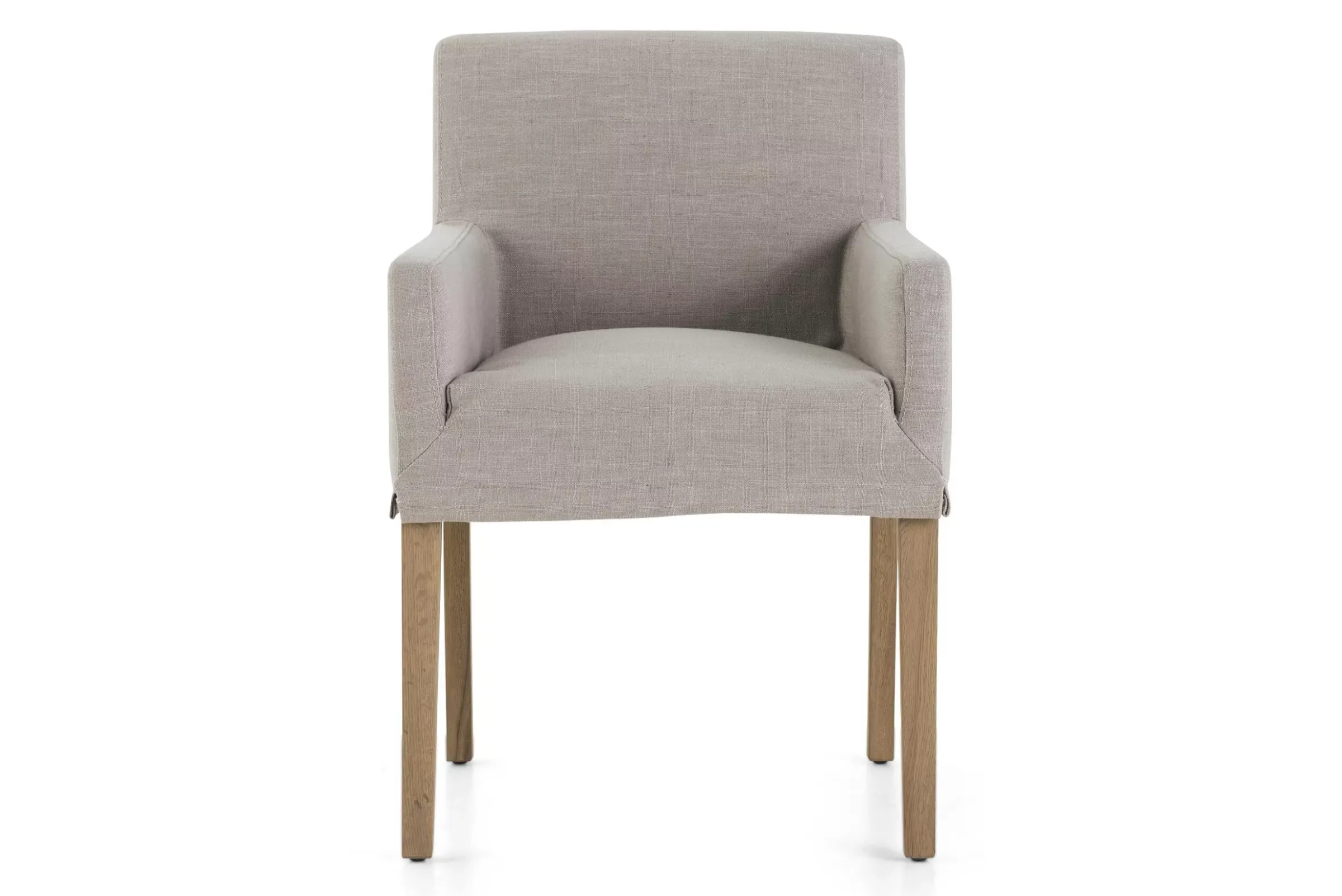 Chaises^Flamant Billy, Fauteuil, Bouleau, Lin Blanc Casse