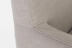 Chaises^Flamant Billy, Fauteuil, Bouleau, Lin Blanc Casse