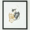 Décoration^Flamant Black & Gold Splash, Art Mural, Modele 3