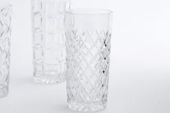 Lunettes^Flamant Bogart, Grand Verre, Coupe A La Main, Ensemble De 6