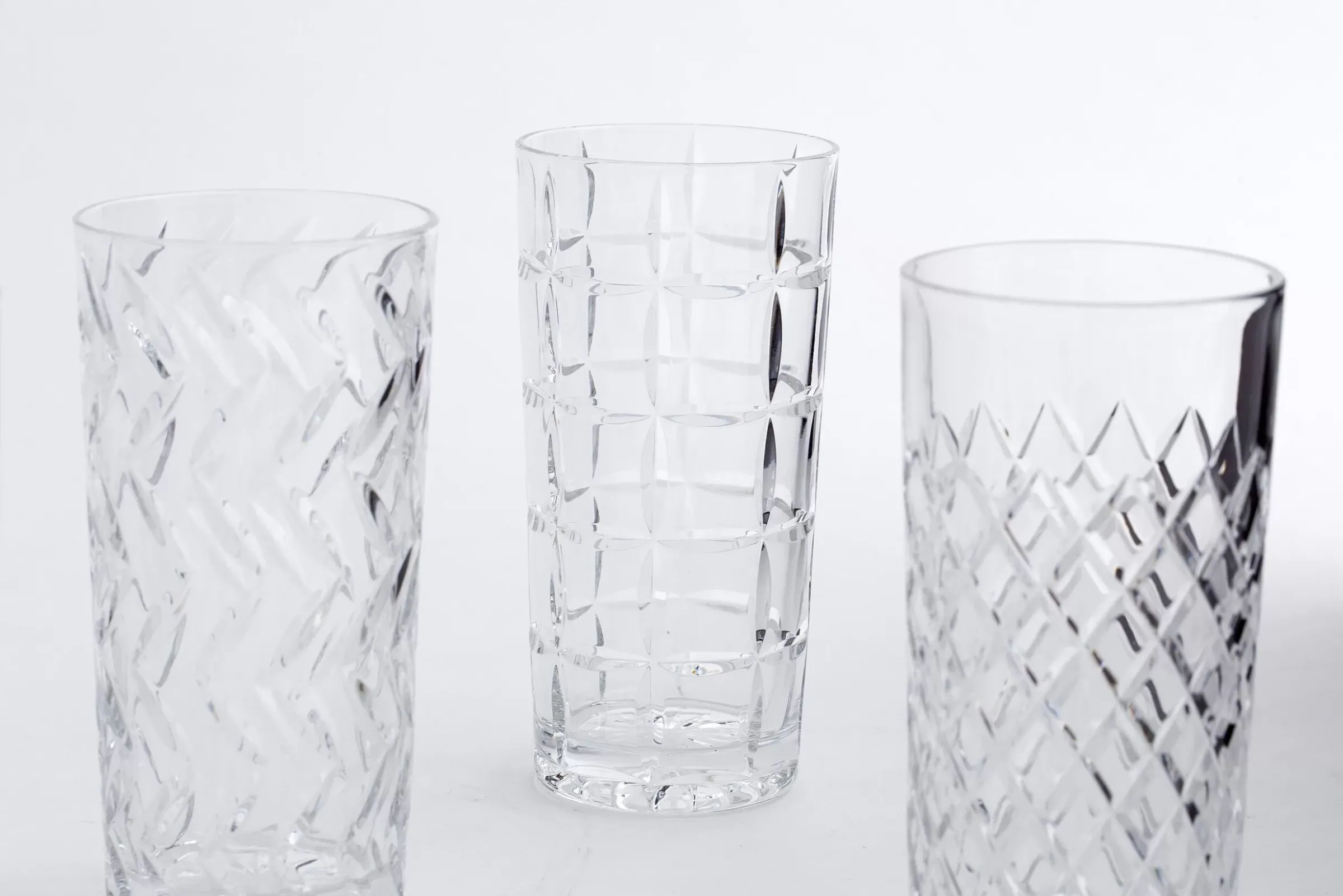 Lunettes^Flamant Bogart, Grand Verre, Coupe A La Main, Ensemble De 6