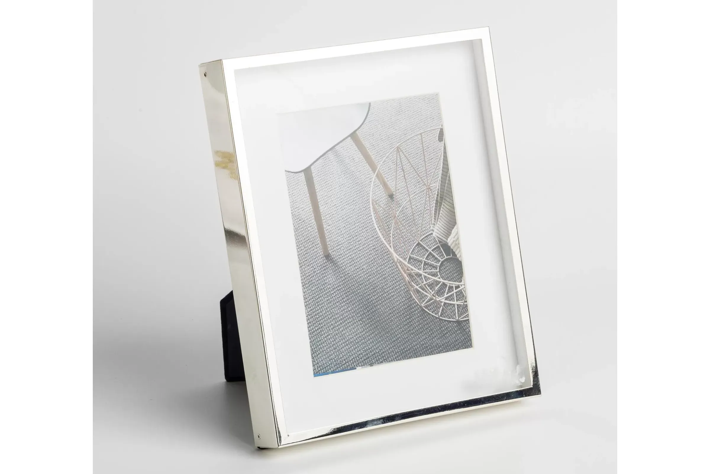 Décoration^Flamant Boites, Cadre Photo, Plaque Argent Et Laque, 13X18