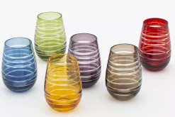 Fete Des Meres^Flamant Brahms, Verre, Differentes Couleurs, Ensemble De 6