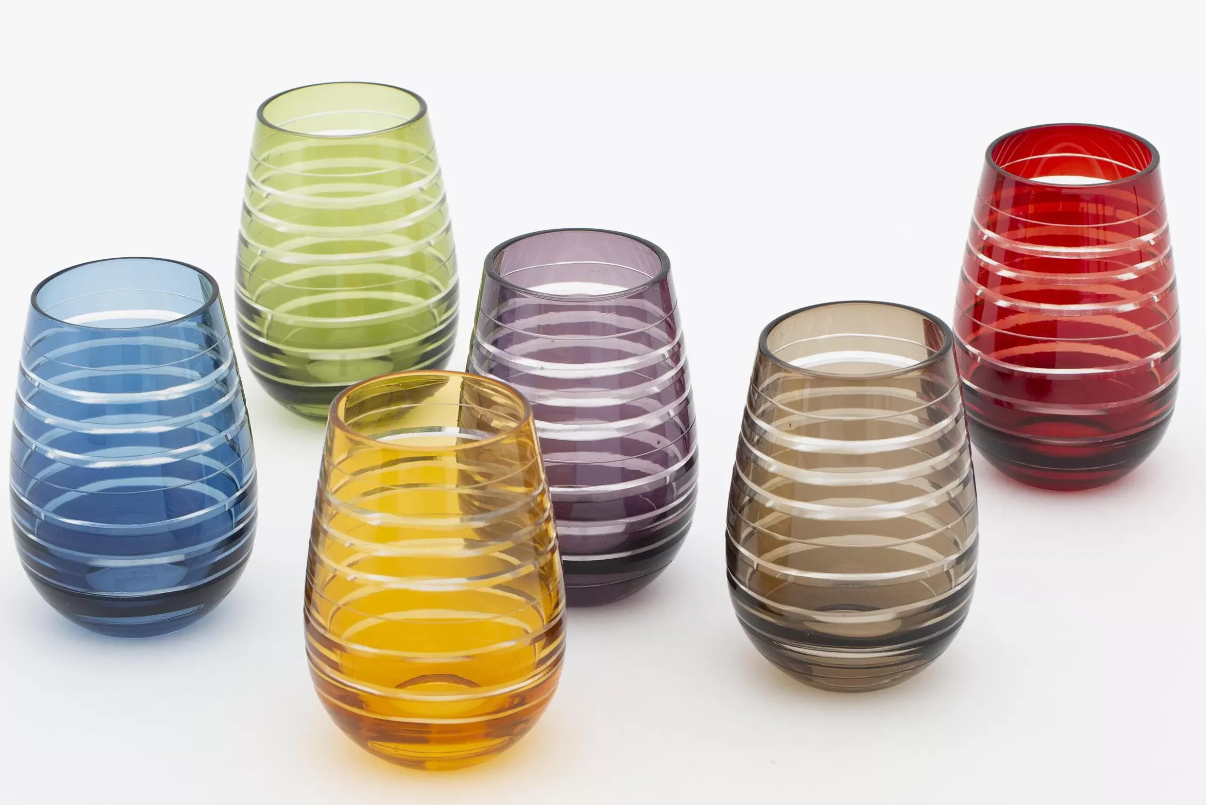 Fete Des Meres^Flamant Brahms, Verre, Differentes Couleurs, Ensemble De 6