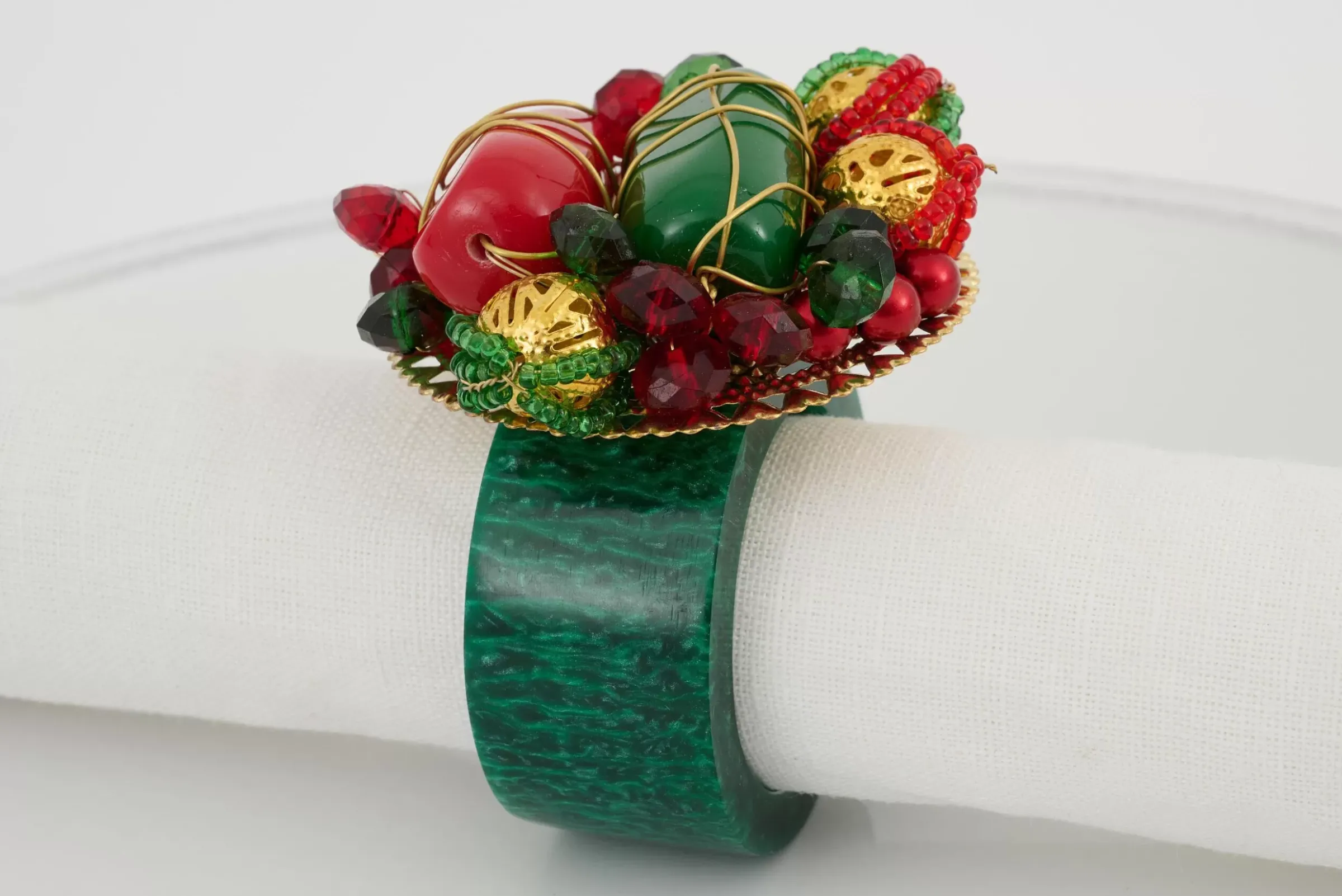 Accessoires^Flamant Brava, Rond De Serviette, Perles
