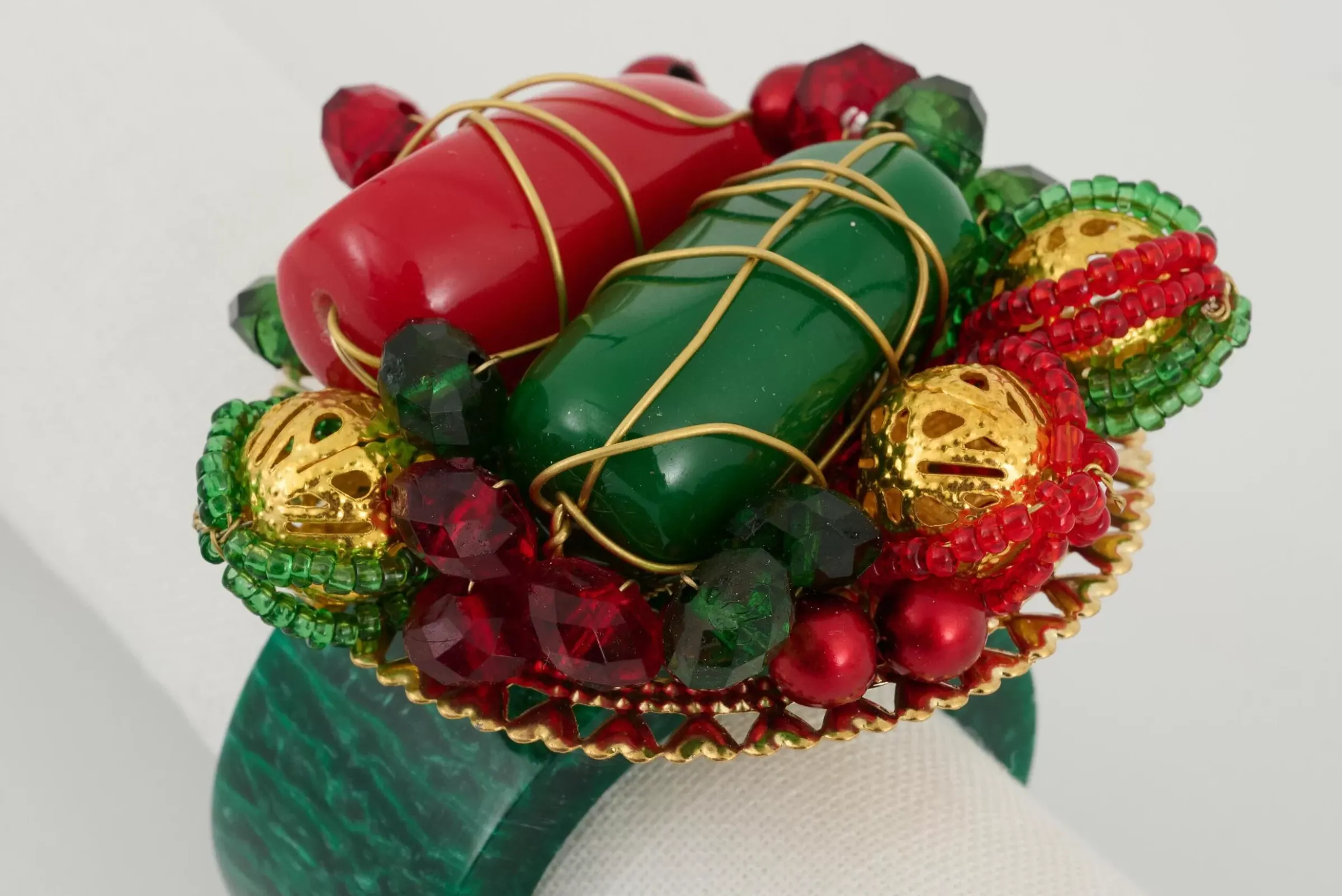 Accessoires^Flamant Brava, Rond De Serviette, Perles