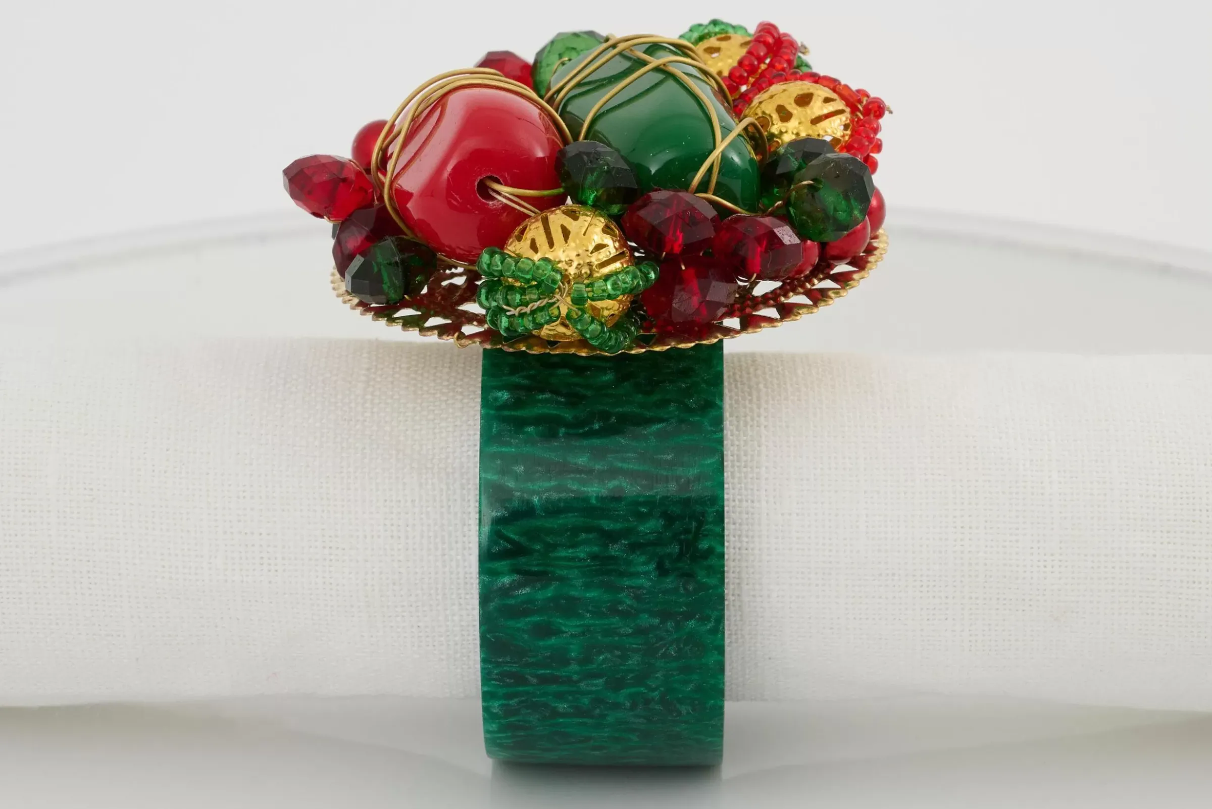 Accessoires^Flamant Brava, Rond De Serviette, Perles