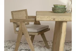 Chaises^Flamant Bruno, Fauteuil, Chene, Roseau, Avec Coussin