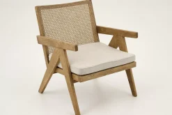 Canapés^Flamant Bruno, Fauteuil, Chene, Roseau, Avec Coussin