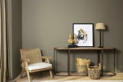 Canapés^Flamant Bruno, Fauteuil, Chene, Roseau, Avec Coussin