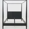 Des Lits^Flamant Cape Cod, Lit A Baldaquin, Noir, 180 Cm