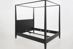 Des Lits^Flamant Cape Cod, Lit A Baldaquin, Noir, 180 Cm