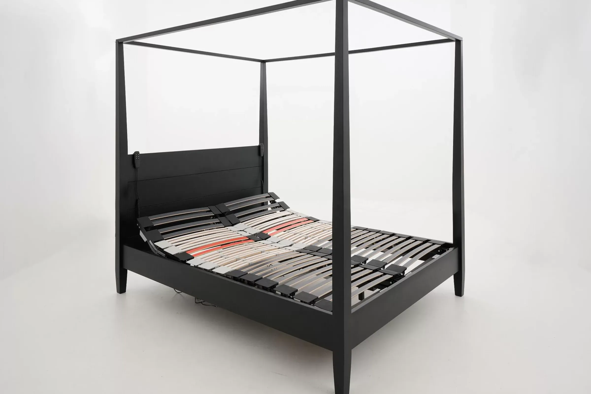 Des Lits^Flamant Cape Cod, Lit A Baldaquin, Noir, 180 Cm