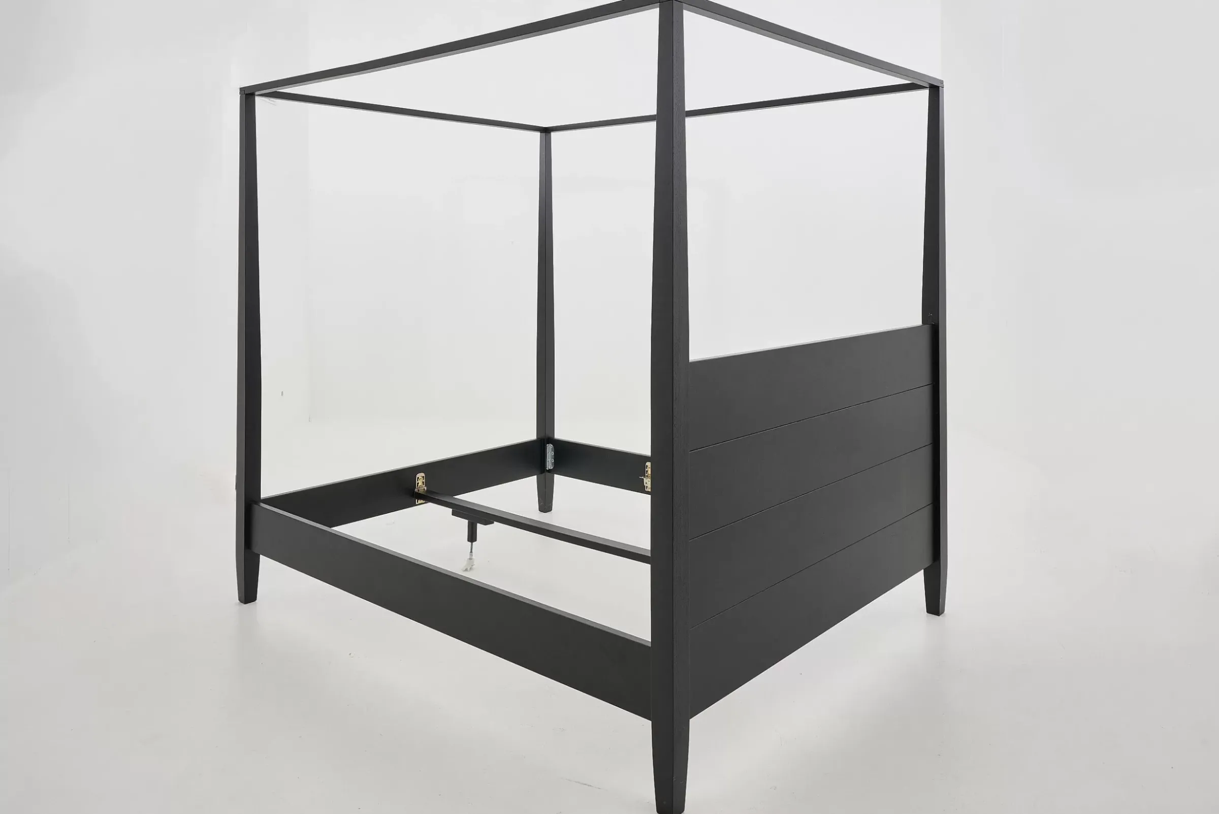 Des Lits^Flamant Cape Cod, Lit A Baldaquin, Noir, 180 Cm
