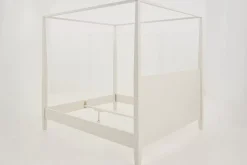 Des Lits^Flamant Cape Cod, Lit A Baldaquin, Blanc, 160 Cm