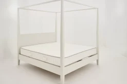 Des Lits^Flamant Cape Cod, Lit A Baldaquin, Blanc, 160 Cm