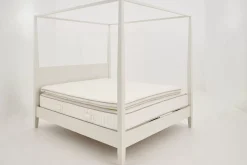 Des Lits^Flamant Cape Cod, Lit A Baldaquin, Blanc, 160 Cm