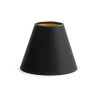 Eclairage^Flamant Clips, Abat-Jour, Noir Et Dore, Conique, 14 Cm
