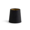 Eclairage^Flamant Clips, Abat-Jour, Noir Et Or, Cylindre, 10 Cm