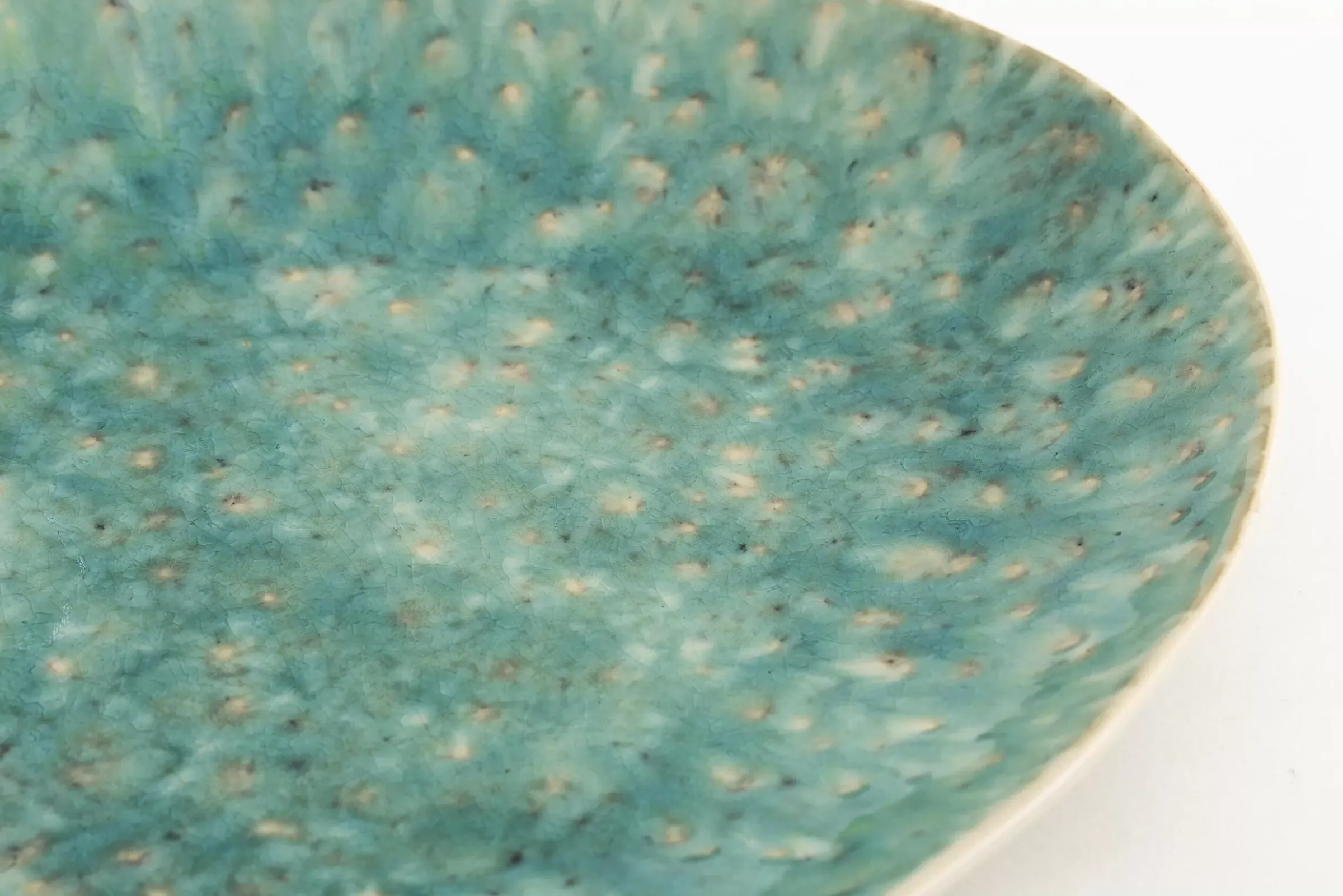Assiettes, Plats Et Bols^Flamant Cresta, Assiette De Service, Ceramique, Turquoise, Ovale