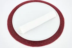 Textiles De Salle A Manger Et De Cuisine^Flamant Delvin, Set De Table, Perles, Rouge