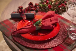 Textiles De Salle A Manger Et De Cuisine^Flamant Delvin, Set De Table, Perles, Rouge