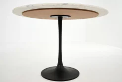 Tables A Manger^Flamant Fano, Table A Manger, Ronde, Marbre Blanc