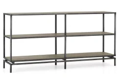 Table A Cafe^Flamant Farra, Table Console, Chene Patine Et Fer