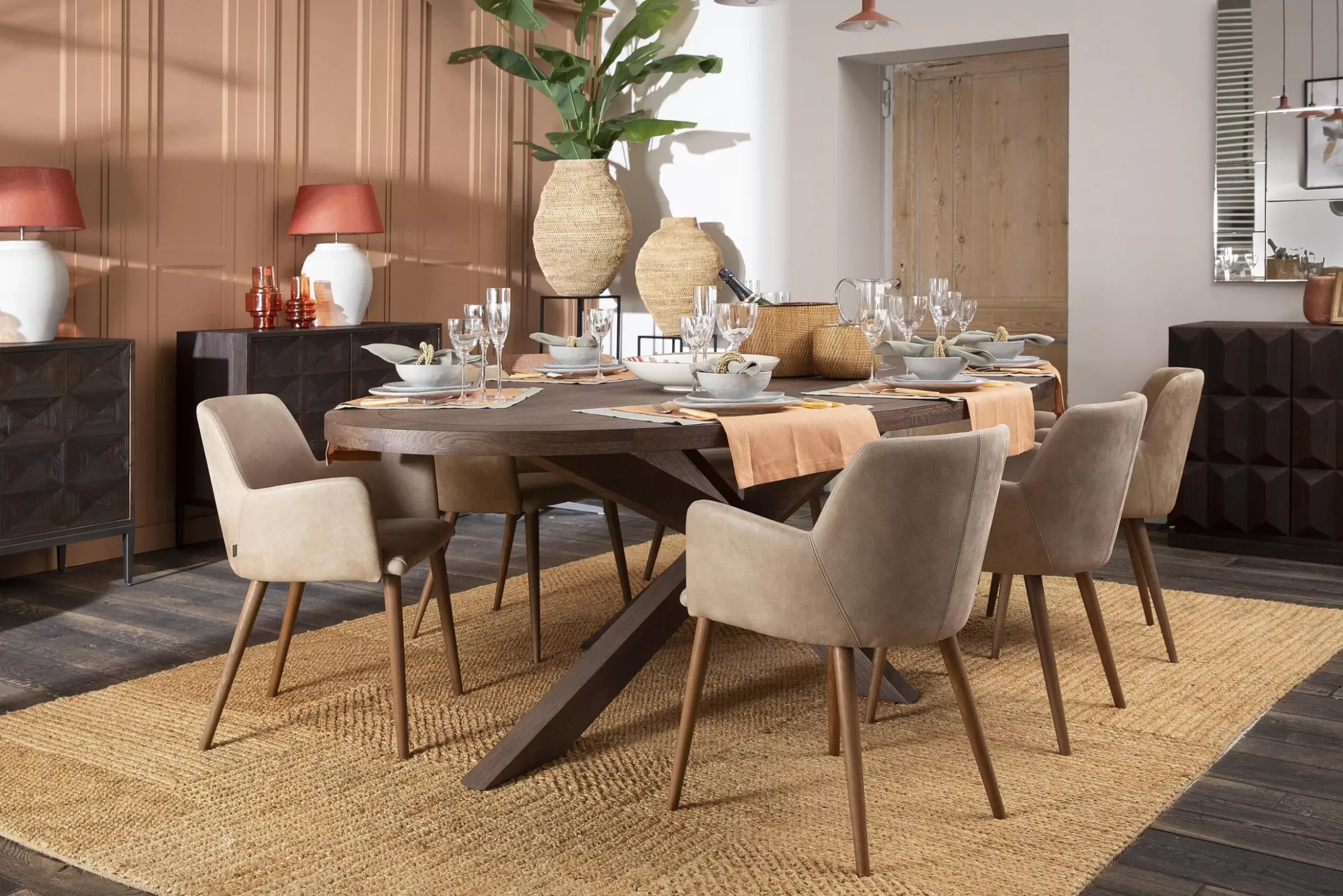 Tables A Manger^Flamant Forino, Table A Manger, Chene Fume, 264 Cm