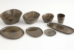 Assiettes, Plats Et Bols^Flamant Forme, Assiette De Service, Kaki