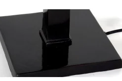Eclairage^Flamant Gordes, Lampe A Poser, Noir, Aluminium, H 78 Cm