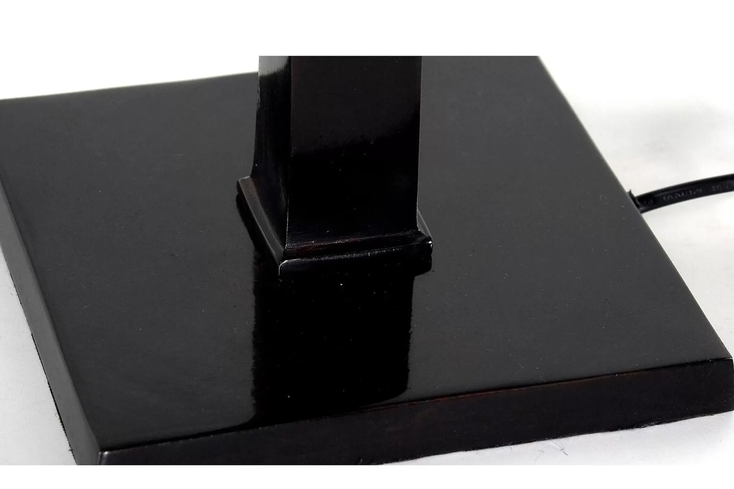 Eclairage^Flamant Gordes, Lampe A Poser, Noir, Aluminium, H 78 Cm