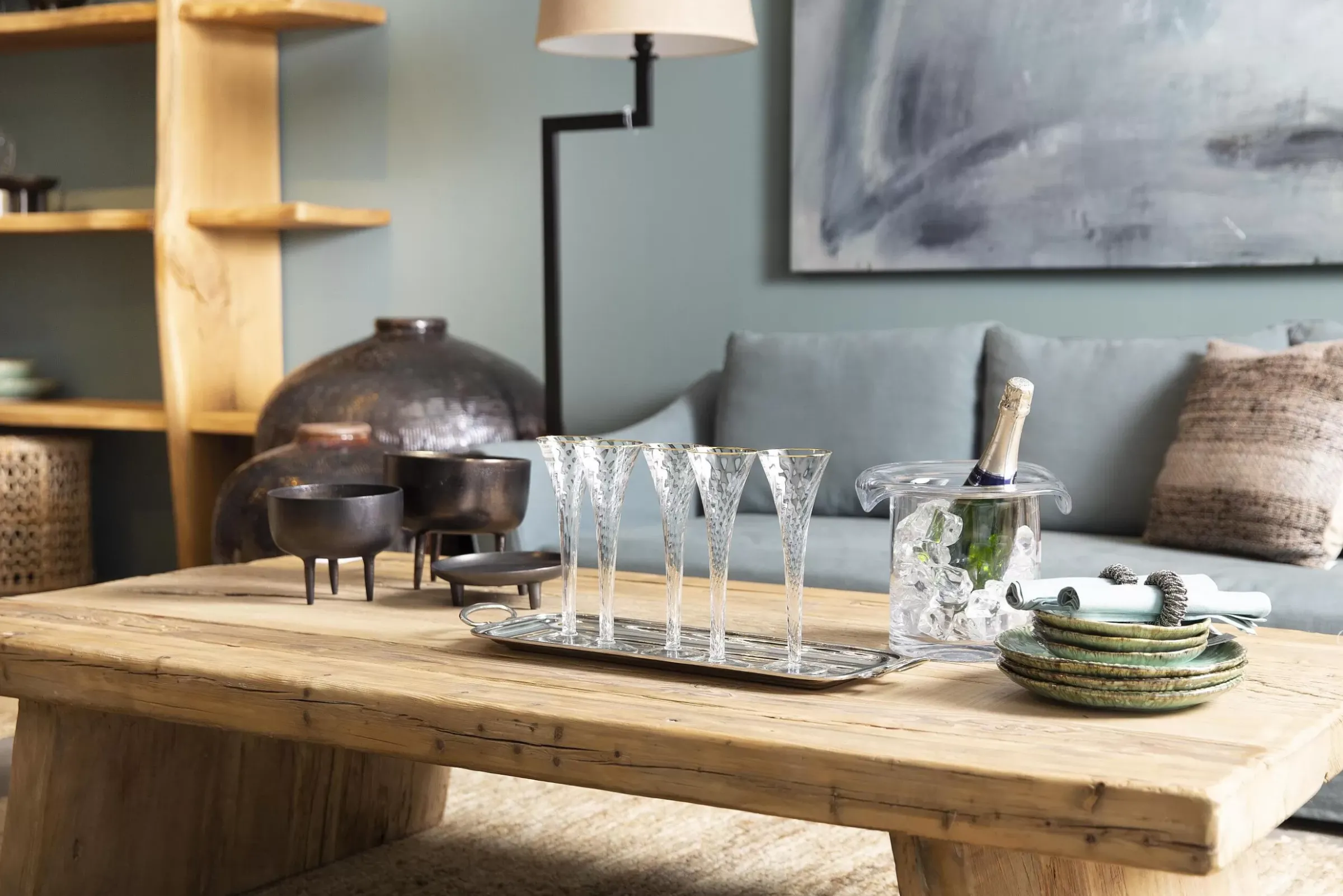 Accessoires^Flamant Hatty, Refroidisseur De Champagne, Souffle A La Bouche