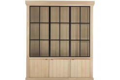 Placards^Flamant Iron Jason, Armoire, Chene Patine, 3 Portes En Fer