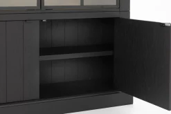 Placards^Flamant Iron Jason, Armoire, Noir, Chene, 3 Portes En Fer