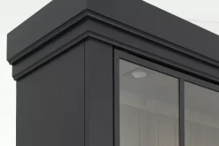 Placards^Flamant Iron Jason, Armoire, Noir, Chene, 3 Portes En Fer