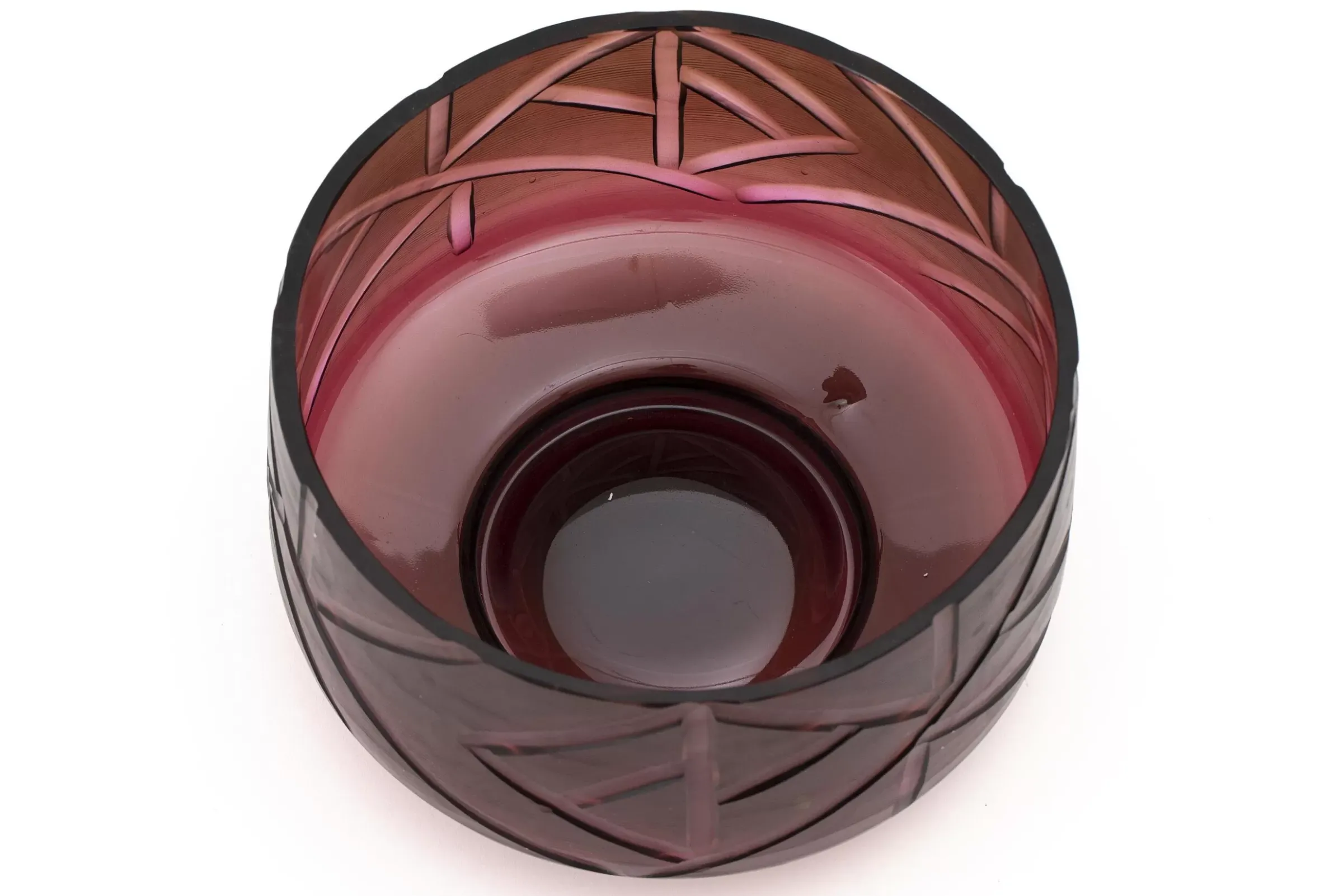 Décoration^Flamant Jelger, Bol, Verre, Fumee/Mauve, L