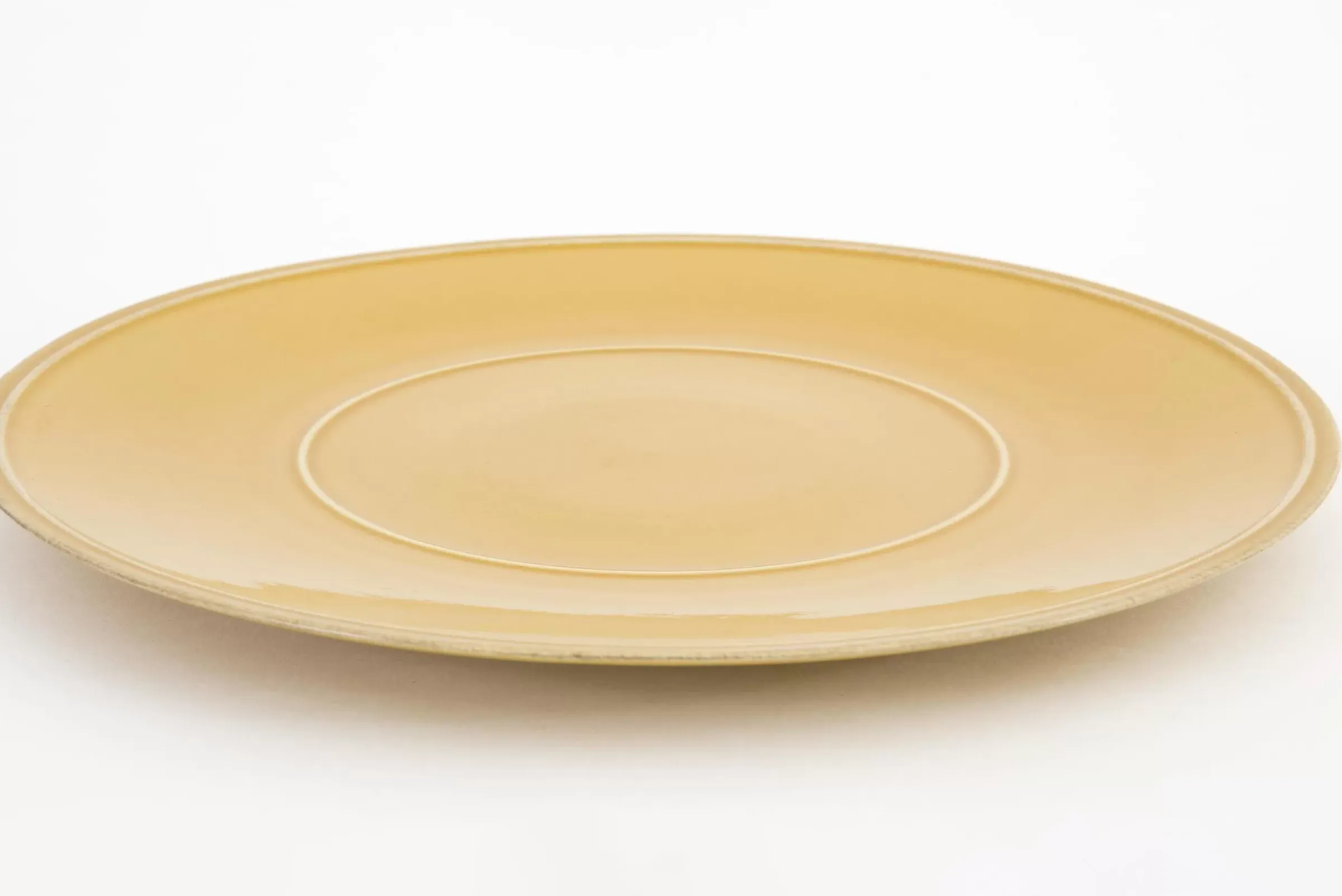 Assiettes, Plats Et Bols^Flamant Jille, Assiette, Ceramique, Ocre, 34Cm