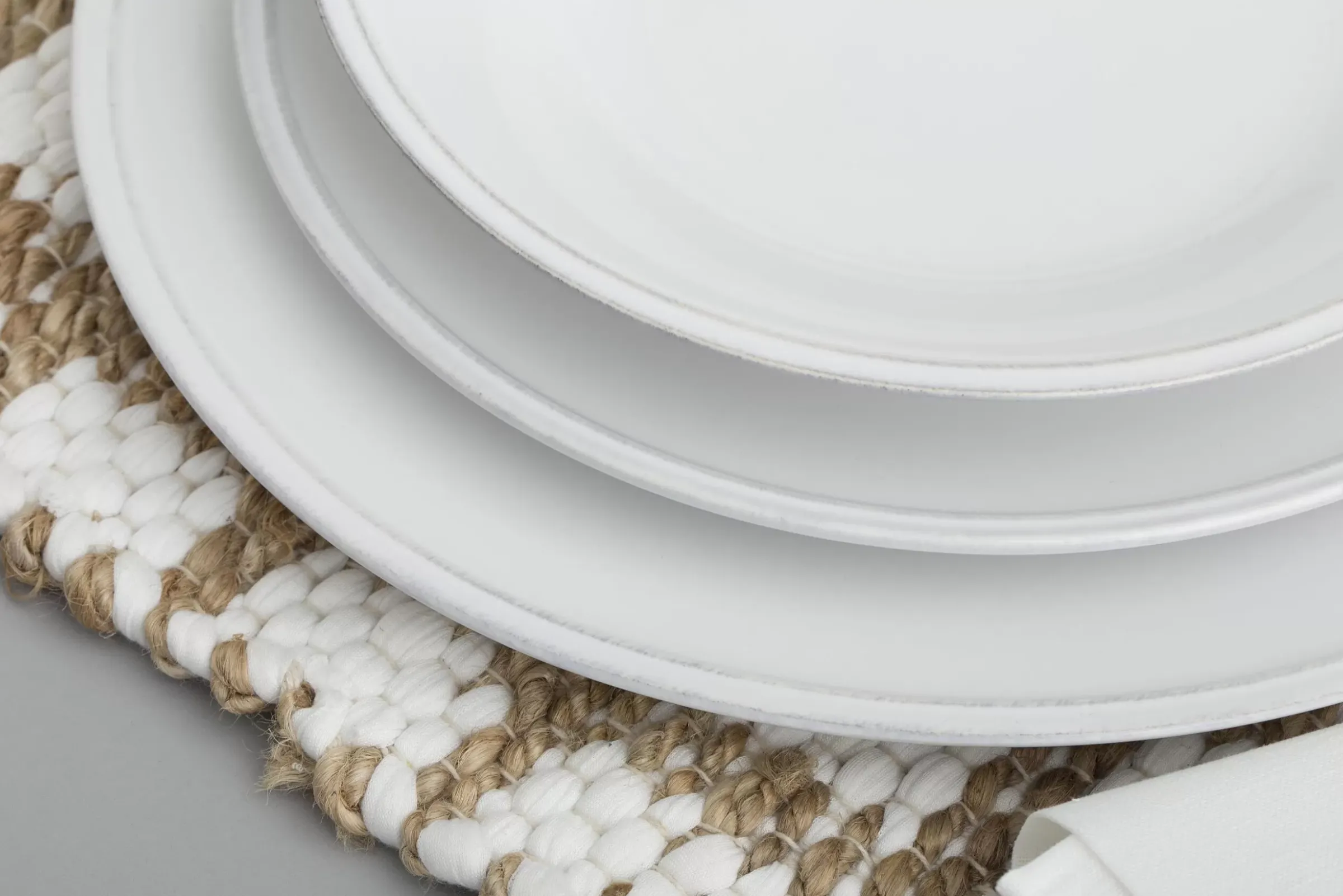 Assiettes, Plats Et Bols^Flamant Jille, Assiette, Ceramique, Blanc, 34Cm