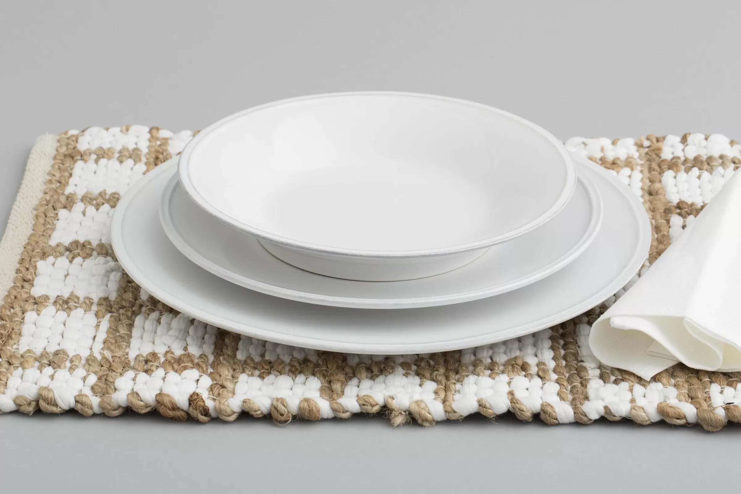 Assiettes, Plats Et Bols^Flamant Jille, Assiette, Ceramique, Blanc, 28Cm
