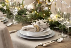 Assiettes, Plats Et Bols^Flamant Jille, Assiette, Ceramique, Blanc, 28Cm